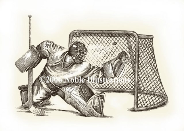 hockey goalie stock